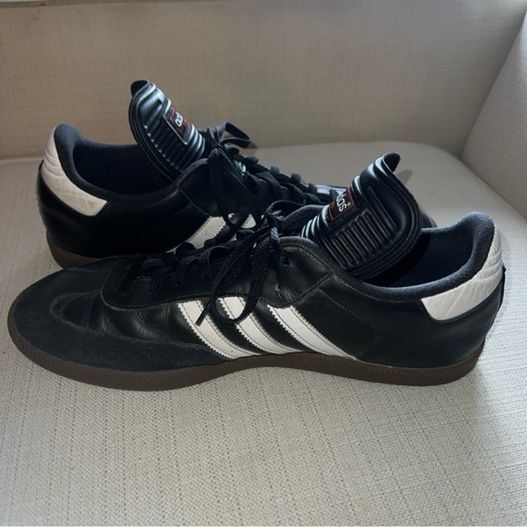 adidas | classic samba black leather sneakers MENS 13 - Picture 7 of 11
